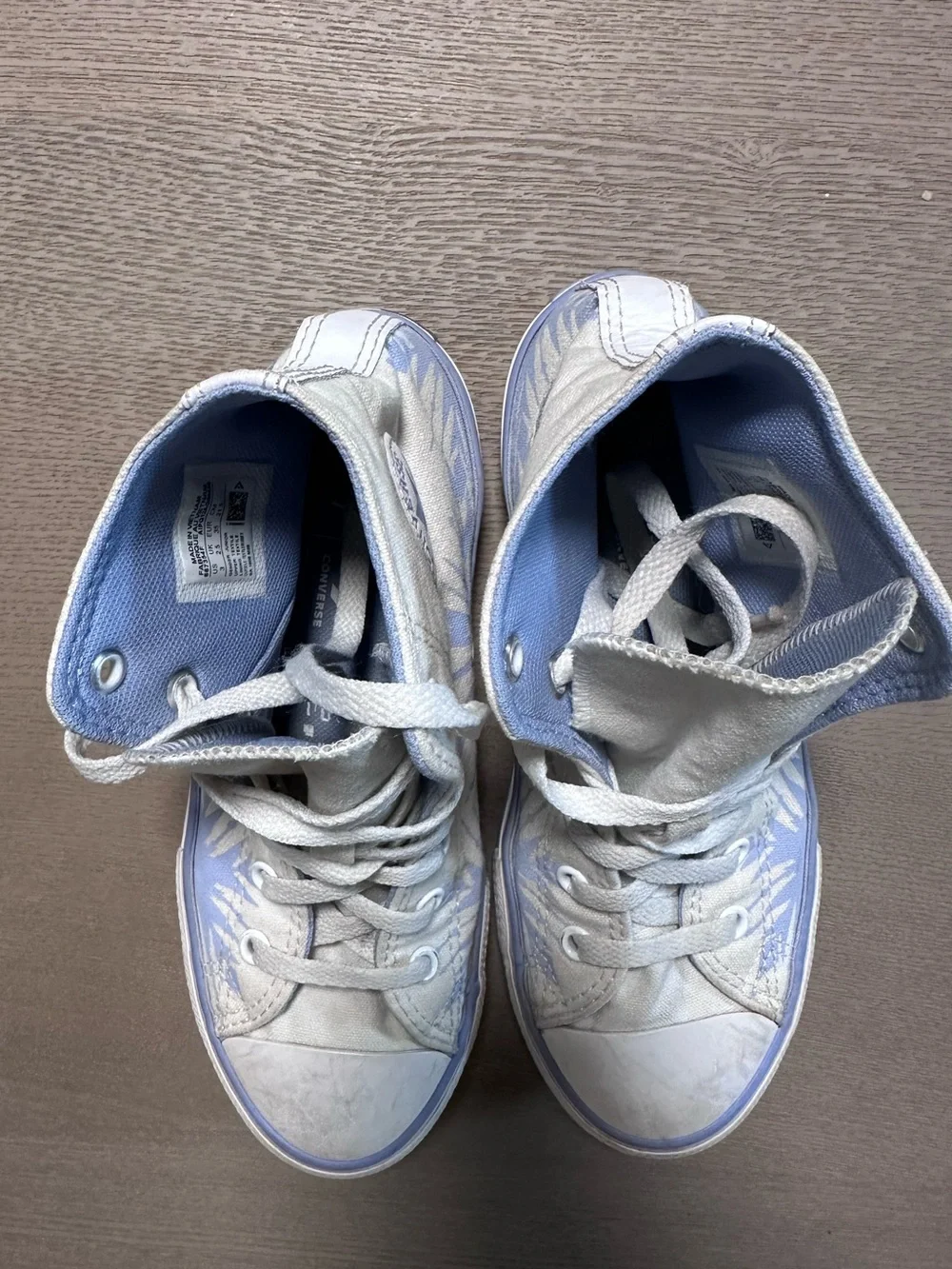 Light Blue Girls' High-Top converse
